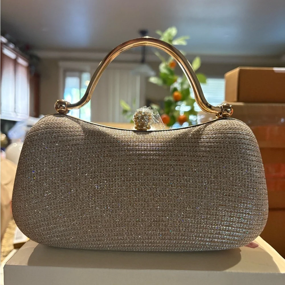 NEW rhinestone evening bag with removable chain strap - Picture 11 of 11